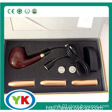 Classical E-pipe electronic cigarette, with dry herb and solid oil